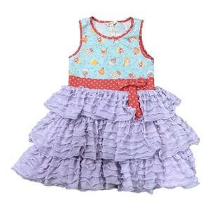 Matilda Jane Purple Ruffle Let’s Eat Cake Dress 10